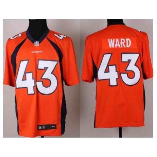 Nike Denver Broncos 43 T.J. Ward Orange Game NFL Jersey